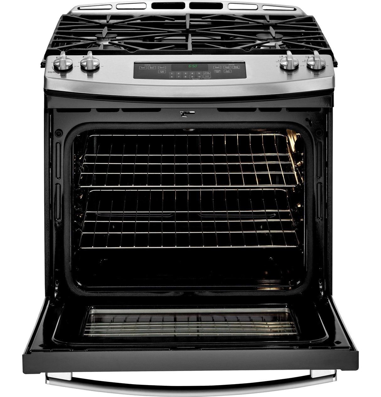 GE® 30" Slide-In Front Control Gas Range