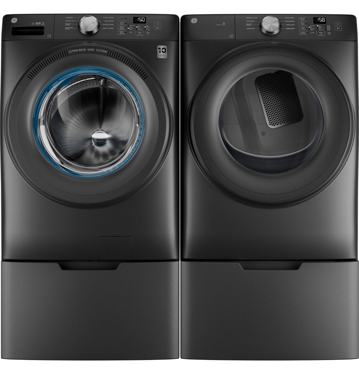 GE® ENERGY STAR® 7.8 cu. ft. Capacity Smart Front Load Gas Dryer