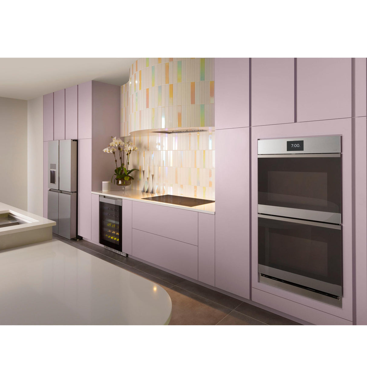 CAF(EBACK)™ ENERGY STAR® 27.4 Cu. Ft. Smart Quad-Door Refrigerator in Platinum Glass