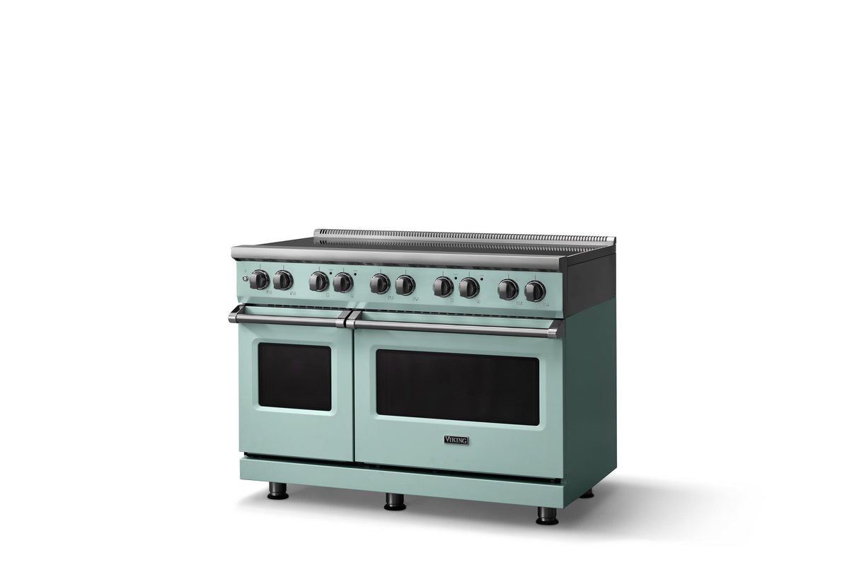 48"W. Induction Range (Finish: Splash, Trim: Polished Chrome)