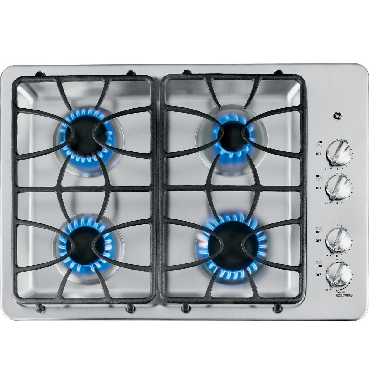 GE® 30" Built-In Gas Cooktop
