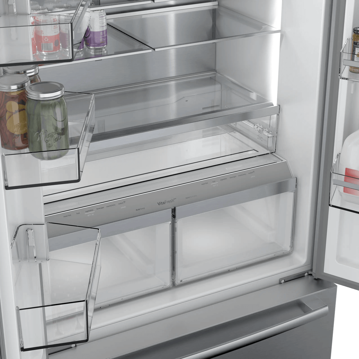 800 Series French Door Bottom Mount Refrigerator 36" Stainless steel (with anti-fingerprint)