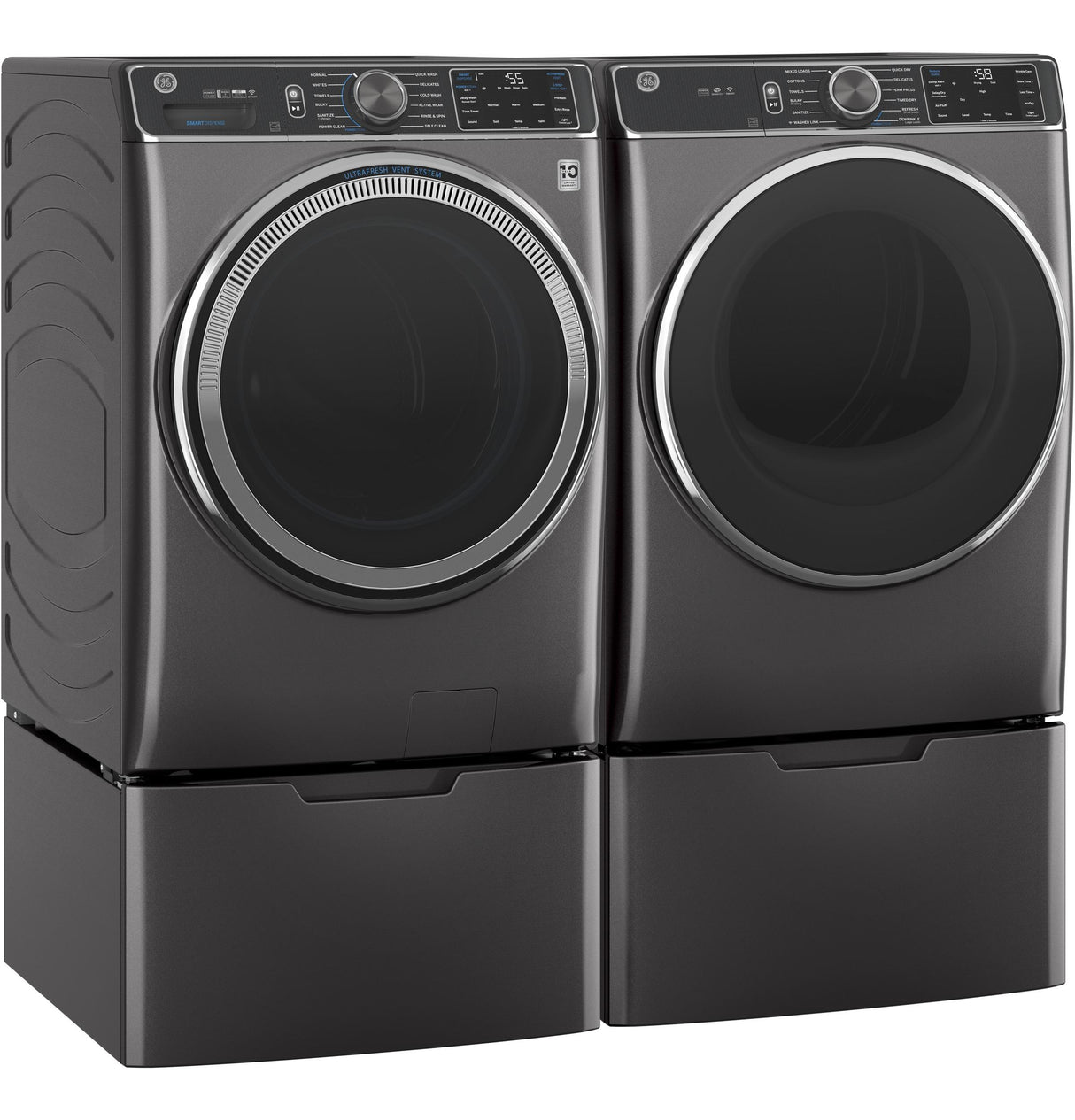 GE® ENERGY STAR® 7.8 cu. ft. Capacity Smart Front Load Gas Dryer with Steam and Sanitize Cycle