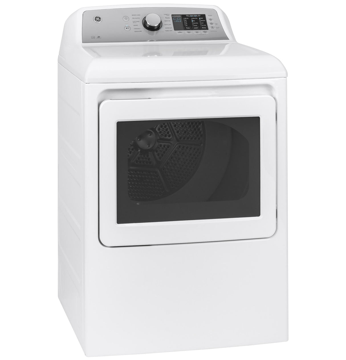GE® ENERGY STAR® 7.4 cu. ft. Capacity aluminized alloy drum Electric Dryer with Sanitize Cycle and Sensor Dry