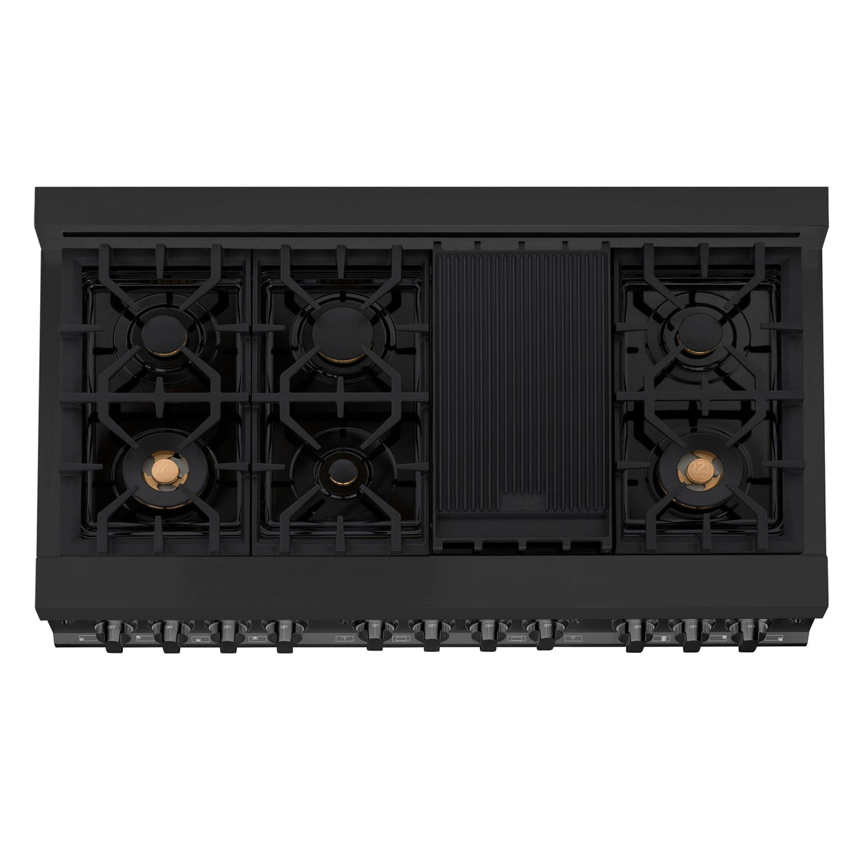 ZLINE 48 in. Black Stainless 6.0 cu. ft. 7 Gas Burner/Electric Oven Range (RAB-BR-48)