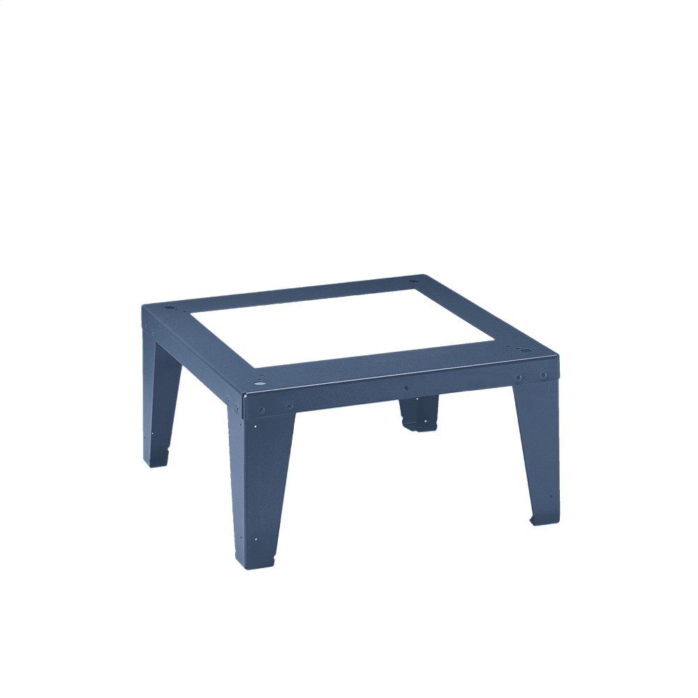Open plinth For ergonomic loading and unloading of the washing machine and dryer.