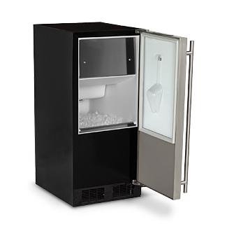 15" Clear Ice Machine - No Factory-Installed Drain Pump - Solid Stainless Steel Door - Left Hinge