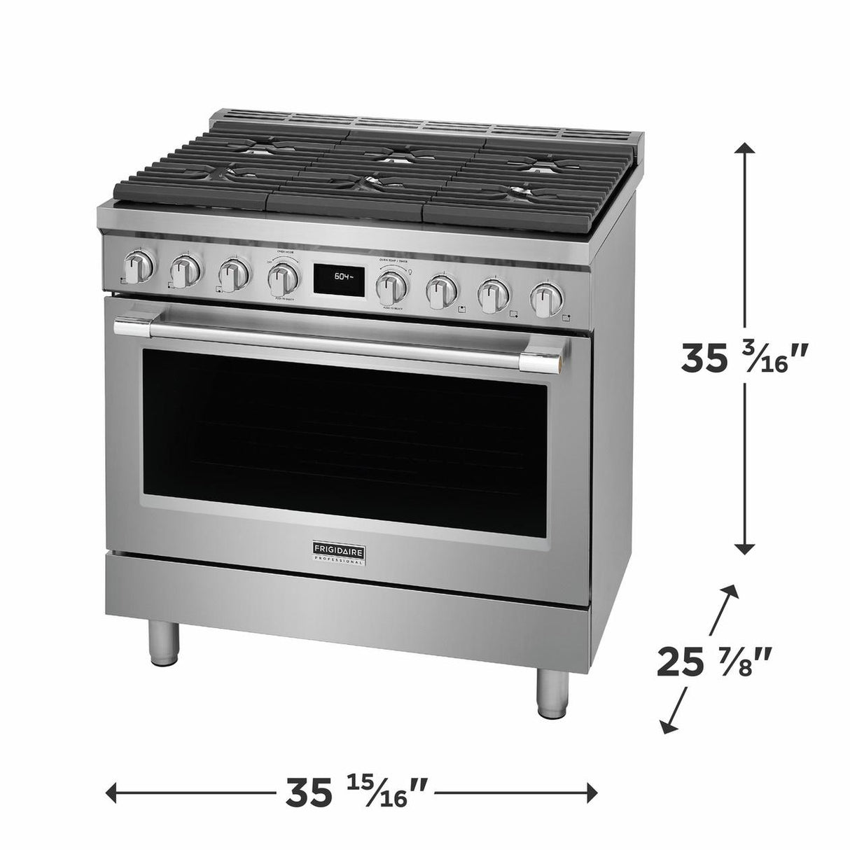 36" Dual-Fuel Freestanding Range