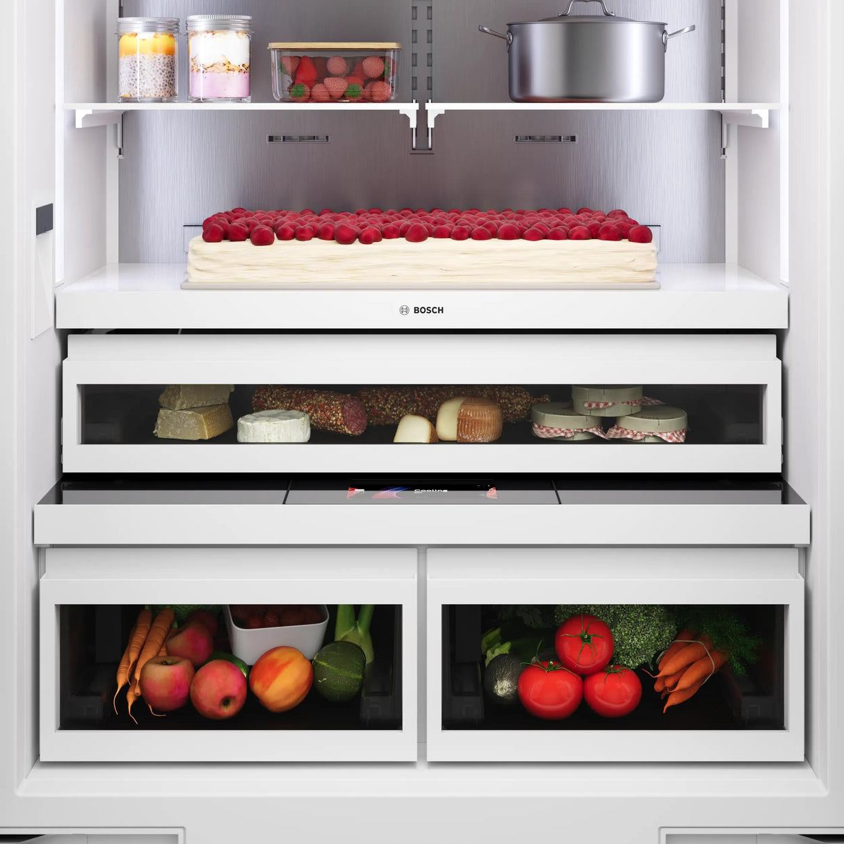 Benchmark™ Built-in Bottom Freezer Refrigerator 36'' Softclose® Flat Hinge