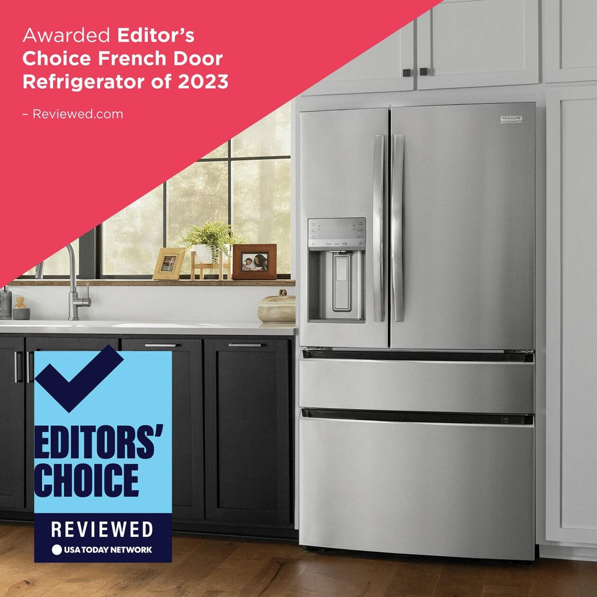 22 Cu. Ft. Counter-Depth 4-Door French Door Refrigerator