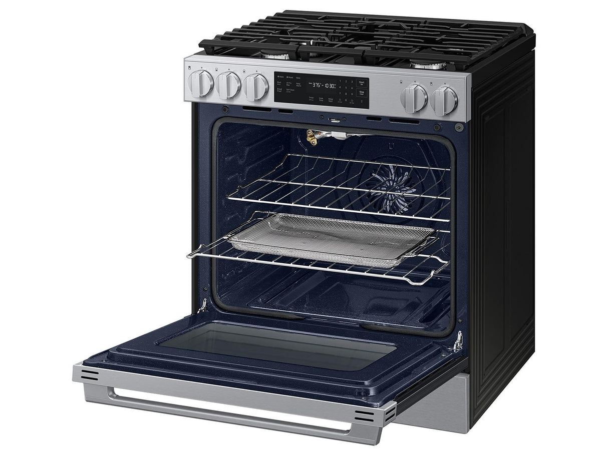 Bespoke Smart Slide-in Gas Range Pro Style Design Air Fry Max Precision Knobs