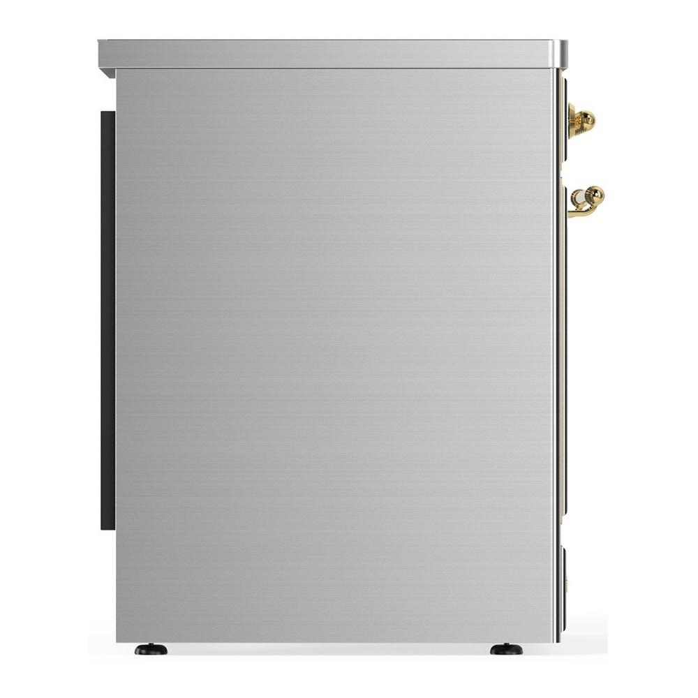 ILVE UMIB30QNR3SSG Majestic III 30 inch Induction Range with 4 Elements, 4 cu. ft. Oven Capacity (Solid Door, Stainless Steel, Brass)