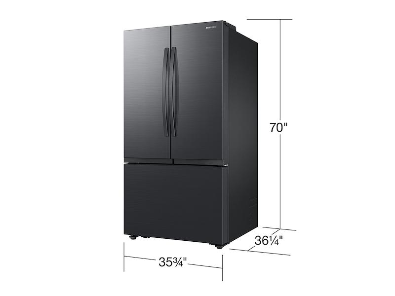 32 cu. ft. Mega Capacity 3-Door French Door Refrigerator with Dual Auto Ice Maker in Matte Black Steel