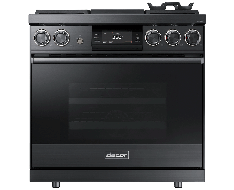 36" Pro Dual-Fuel Steam Range, Graphite Stainless Steel, Liquid Propane