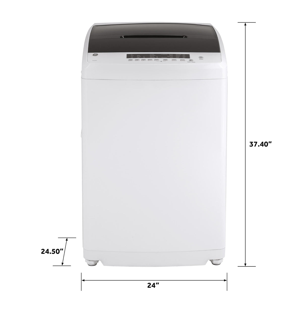 GE® Space-Saving 2.8 cu. ft. Capacity Stationary Washer with Stainless Steel Basket