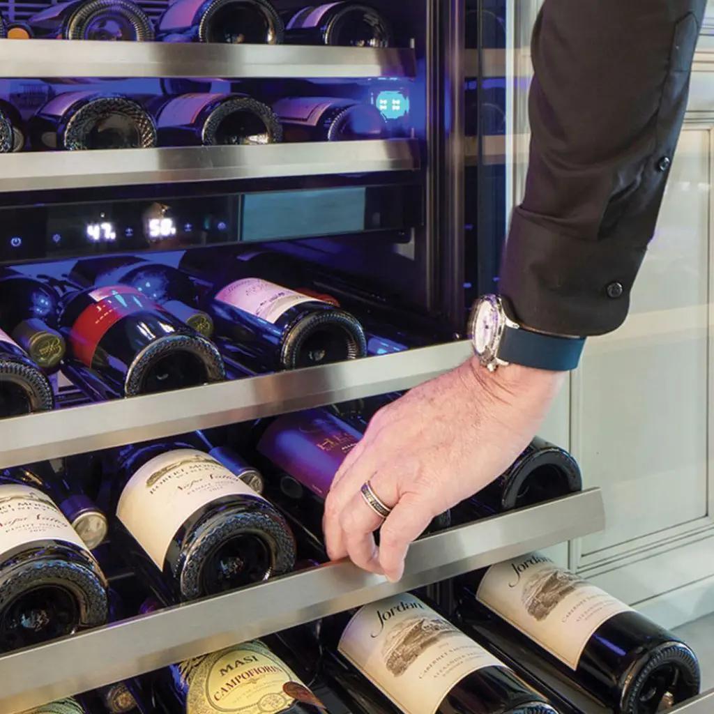 24" Wine Cooler 1 Zone SS Glass LH