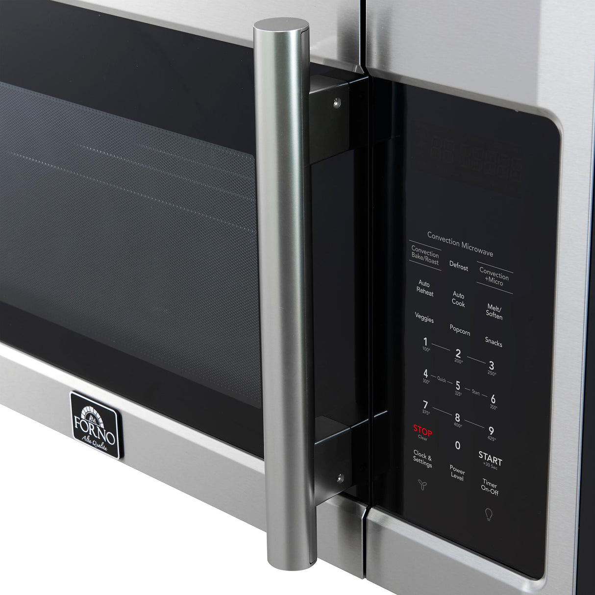 Forno Fornace 30-Inch Over the Range Convection Microwave, Stainless Steel - 1.5 cu.ft, 300 CFM Vent, Touch Control, LED Light