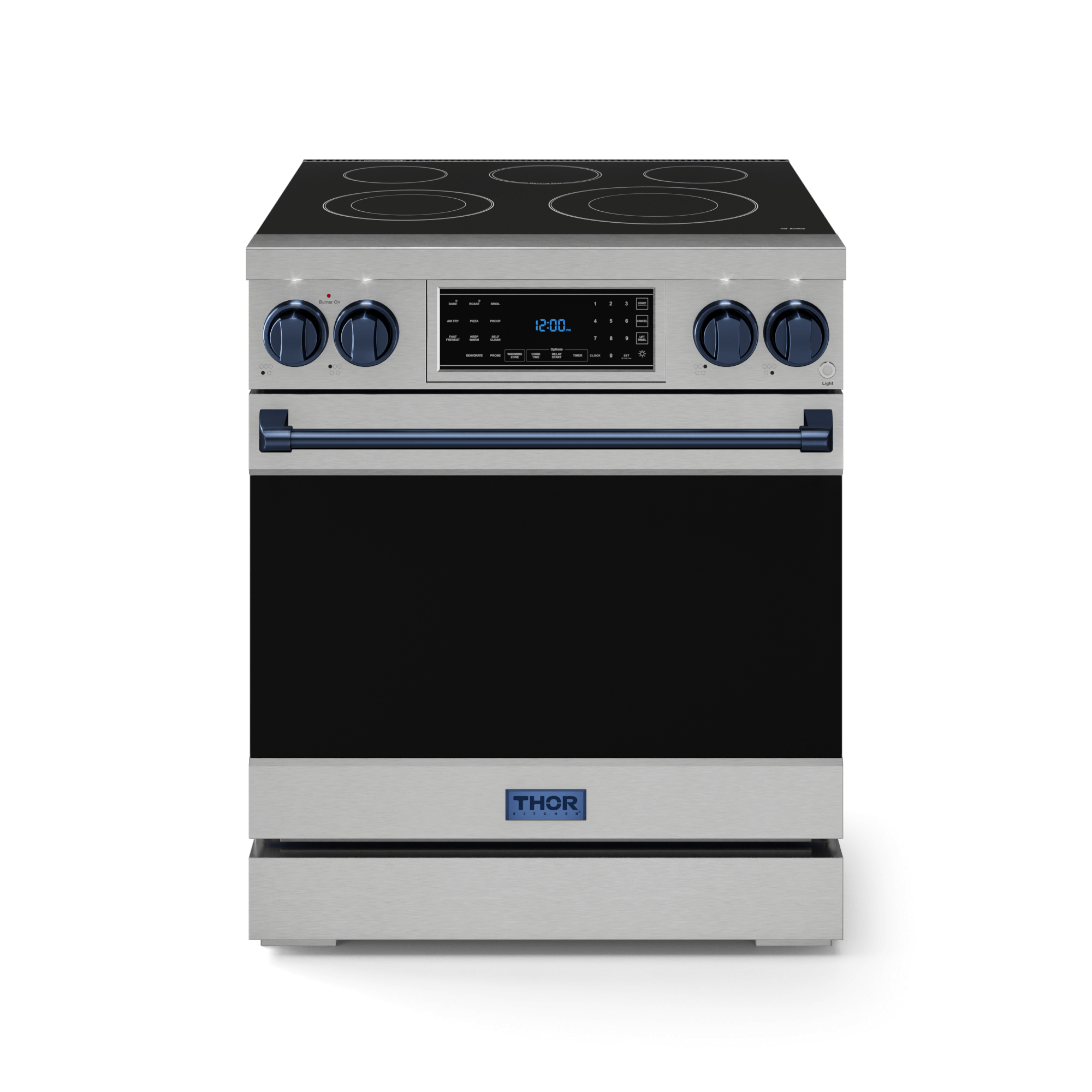 30 Inch Professional Electric Range With Tilt Panel Touch Control In Stainless Steel/navy Blue Gordon Ramsay Series