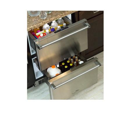 24" Refrigerated Drawers - Solid Stainless Steel Drawer Fronts, With Lock