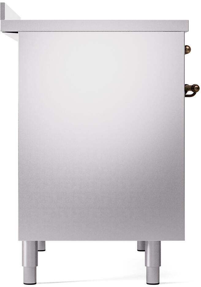 Nostalgie II 40 Inch Electric Freestanding Range in Stainless Steel with Bronze Trim