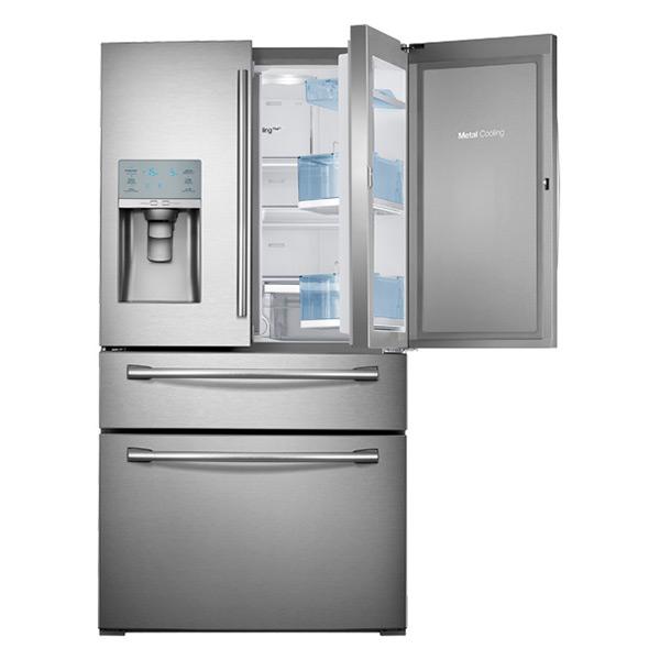 36" Wide, 30 cu. ft. Capacity 4-Door French Door Food ShowCase Refrigerator (Stainless Steel)