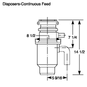 GE® 1 HP Continuous Feed Garbage Disposer Non-Corded