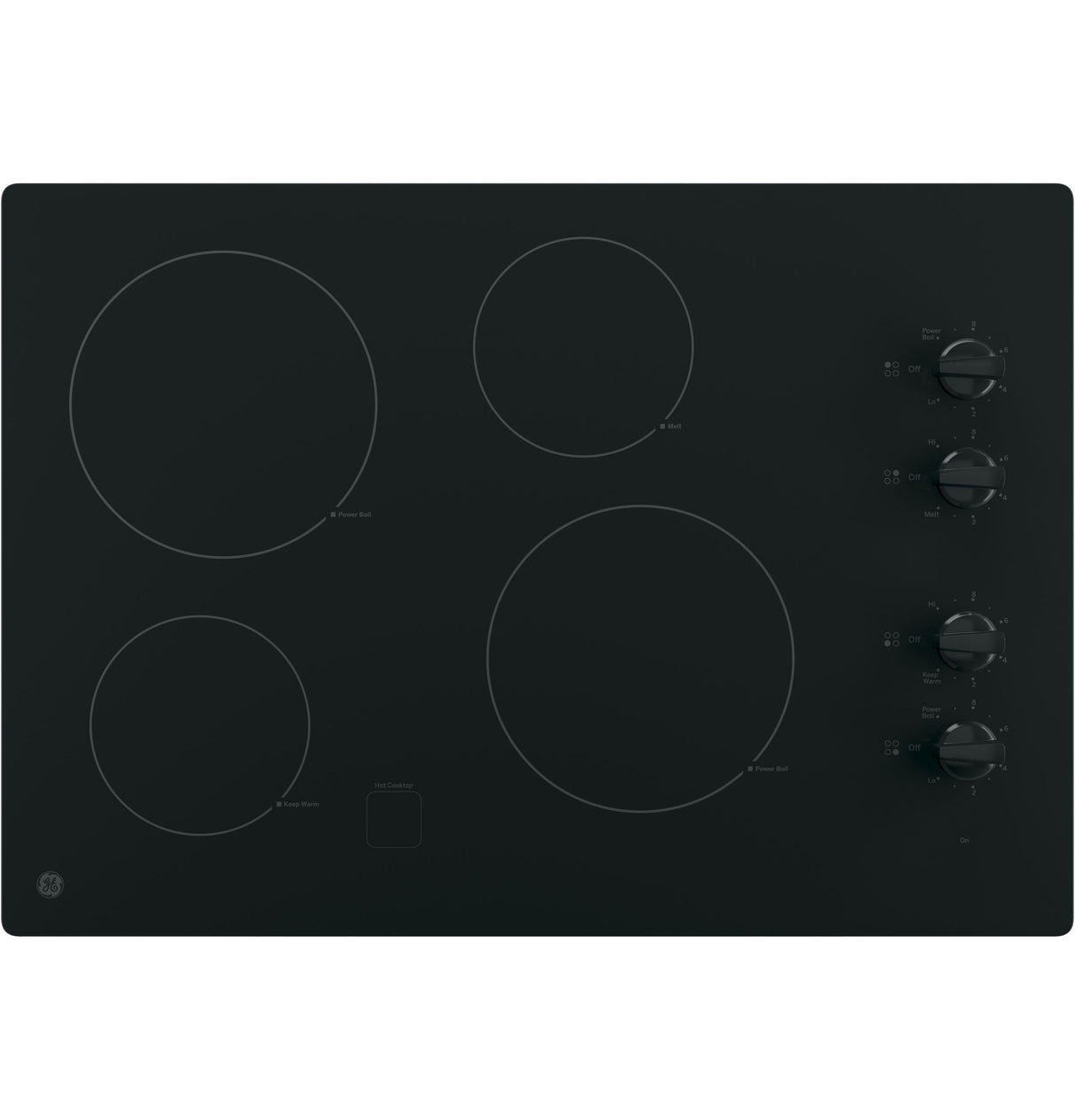 GE® 30" Built-In Knob Control Electric Cooktop