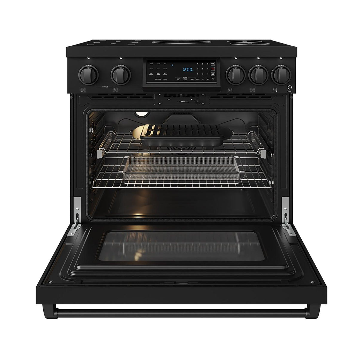 36 Inch Professional Induction Range With Tilt Panel Touch Control In Black Gordon Ramsay Series