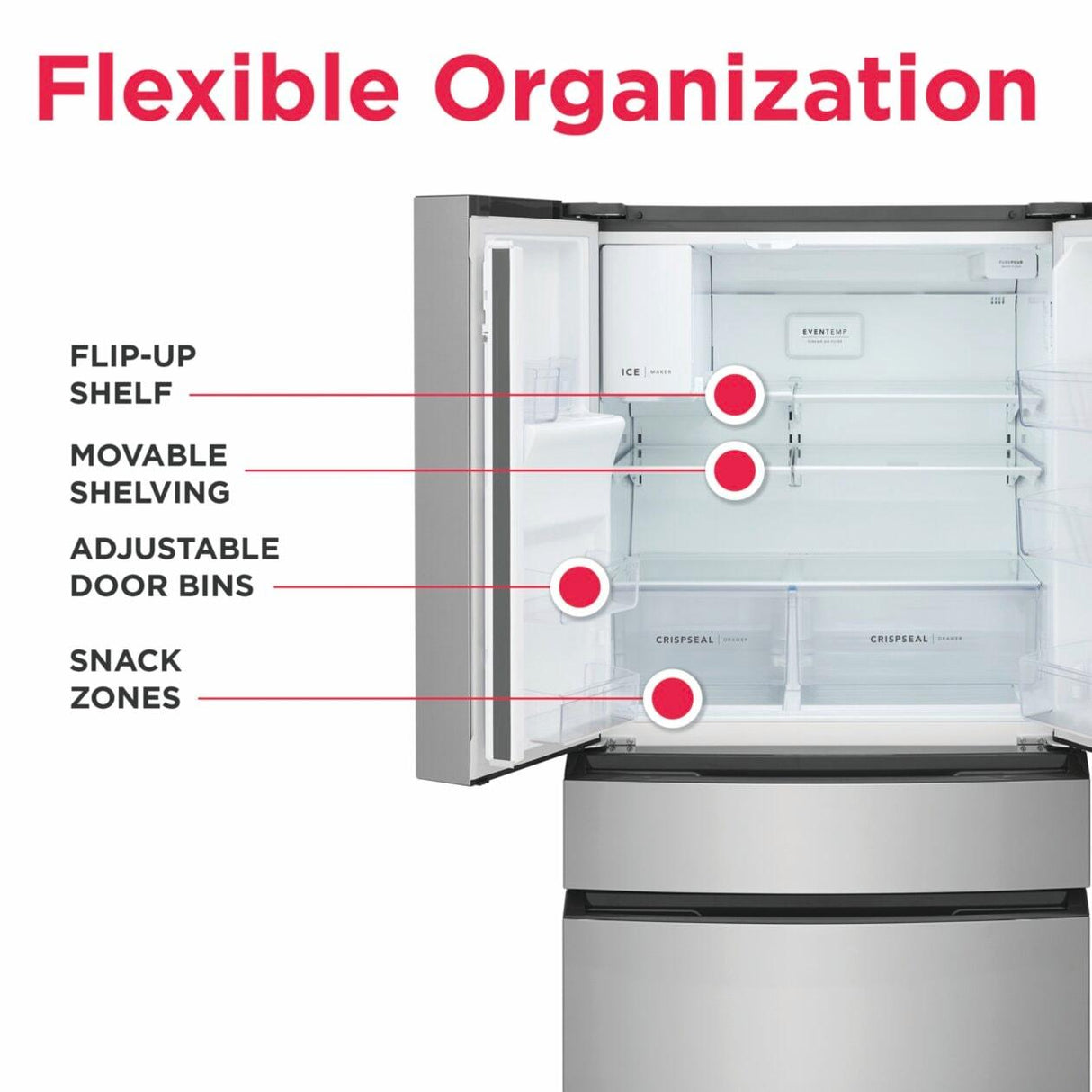 26 Cu. Ft. Standard-Depth 4-Door French Door Refrigerator