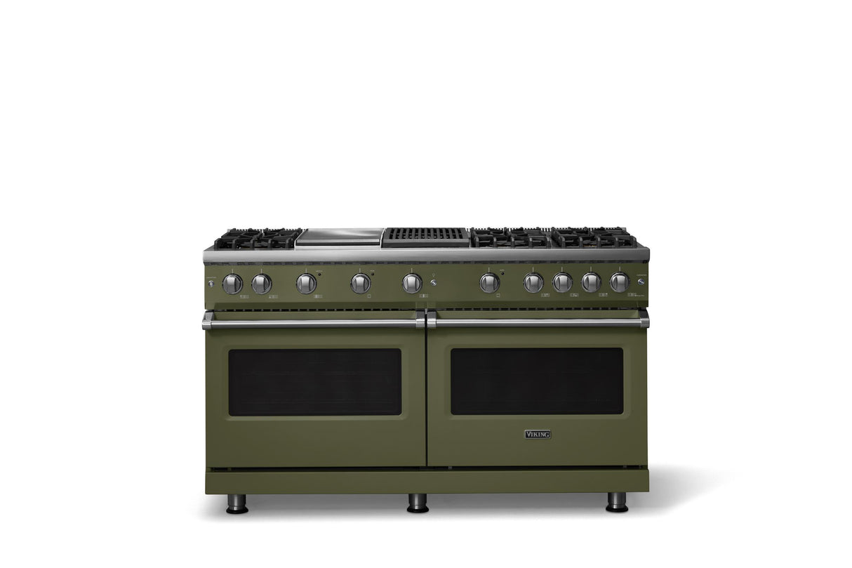 60"W. Sealed Burner Gas Range (Finish: Martini, Trim: Polished Chrome, Fuel: Propane)