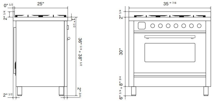 Professional Plus II 36 Inch Electric Freestanding Range in White with Trim