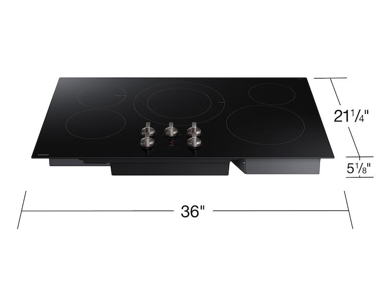 36" Electric ENERGY STAR® Certified Cooktop with 5 Elements in Black