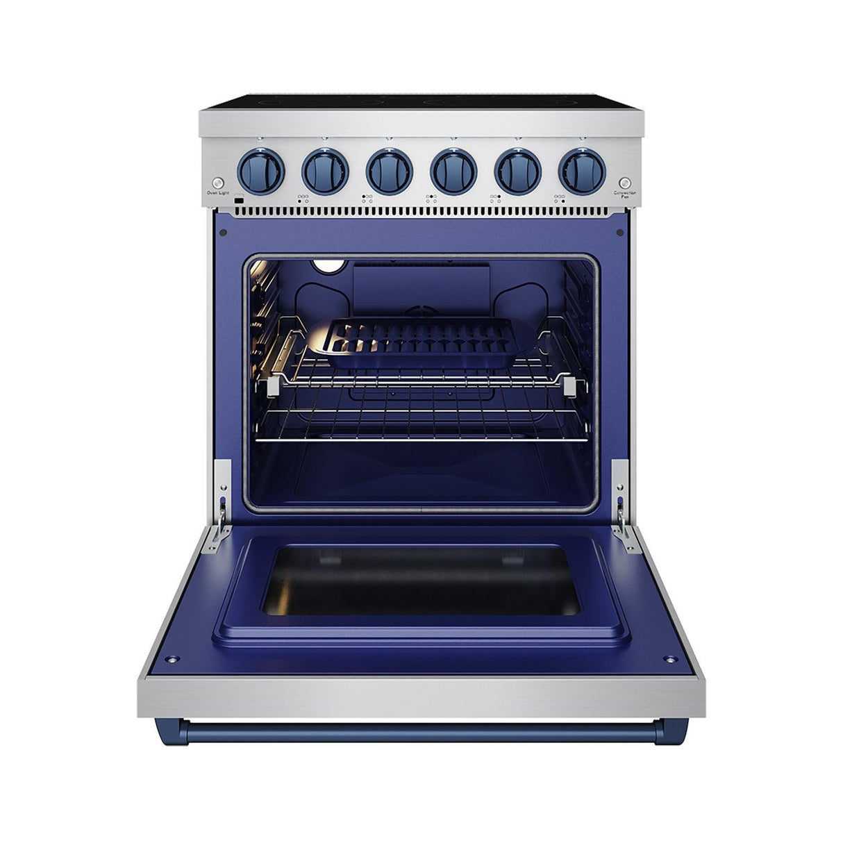 30 Inch Professional Gas With Precision Knob Control In Stainless Steel/blue