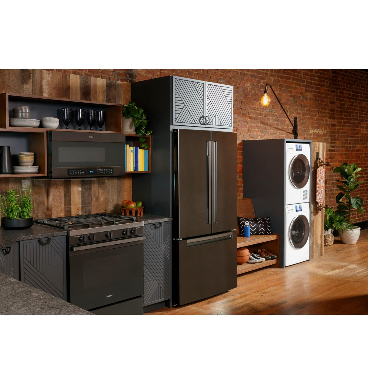 Haier ENERGY STAR® 4.1 cu.ft. Capacity Smart 24" Ventless Condenser Frontload Electric Dryer with Stainless Steel Basket