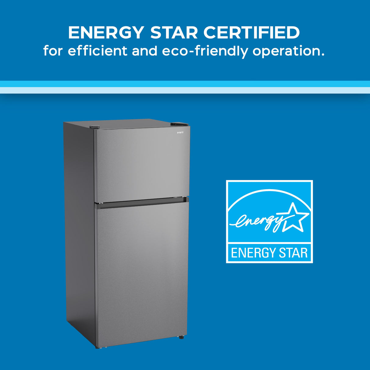 Avanti Frost-Free Apartment Size Garage Ready Refrigerator, 18.0 cu. ft. Capacity, in Stainless Steel (AVFF18DLJ0SS)