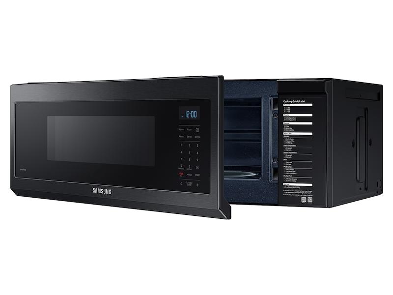 1.1 cu. ft. Smart SLIM Over-the-Range Microwave with 400 CFM Ventilation in Matte Black Steel