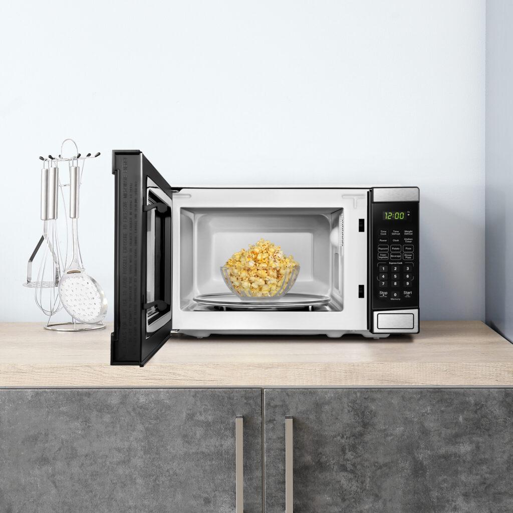 Danby 0.7 cu. ft. Countertop Microwave in Black and Stainless Steel