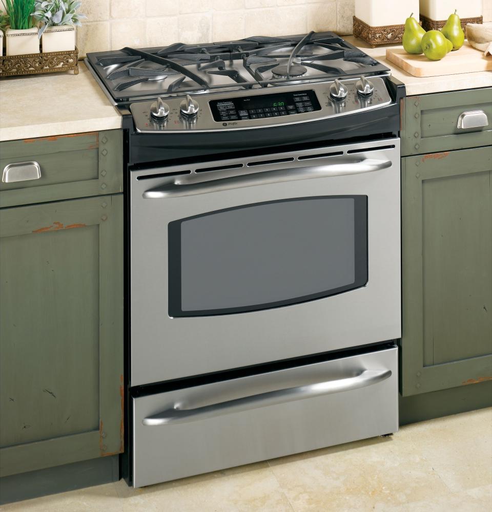 GE Profile™ 30" Dual Fuel Slide-In Range