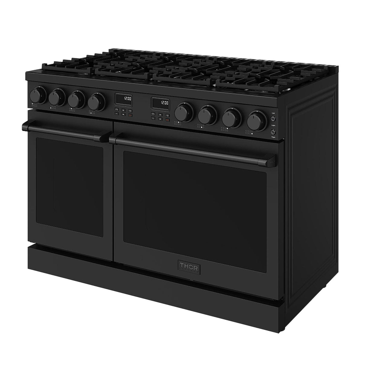 48 Inch Contemporary Professional Gas Range In Black
