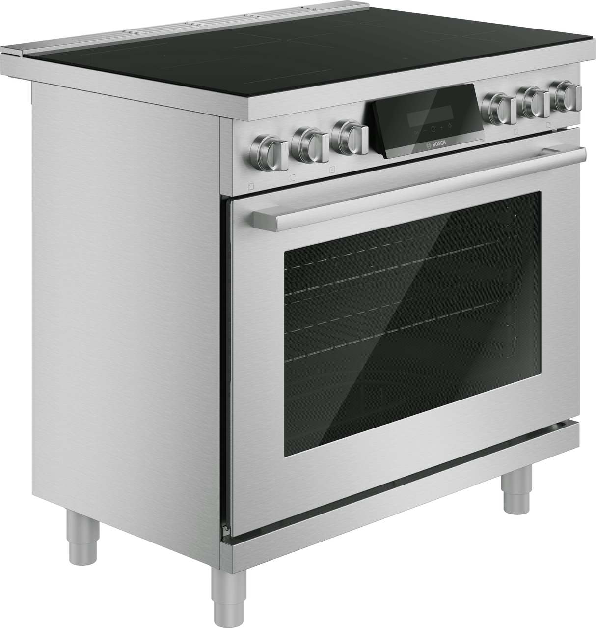 800 Series, Induction freestanding range cooker, 36'', Stainless steel