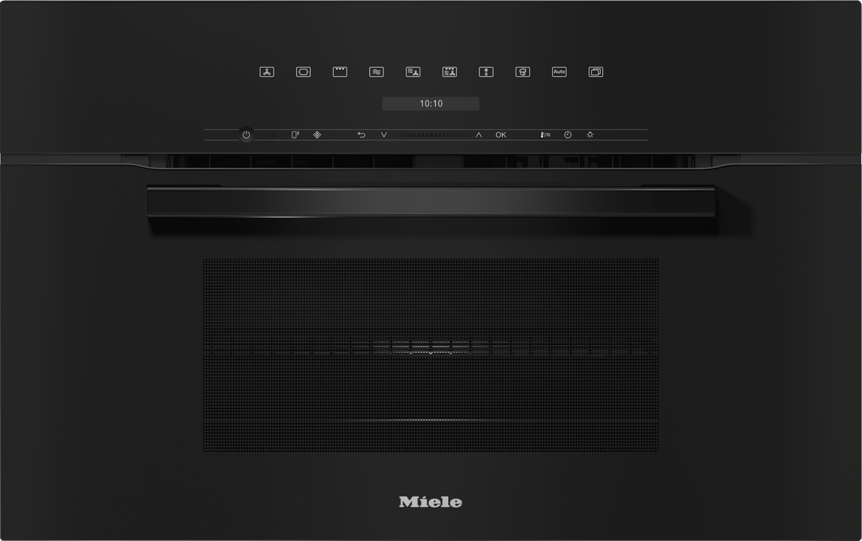 H 7270 BM Obsidian black - 30" compact speed oven in a perfectly combinable design with automatic programs and combi modes.