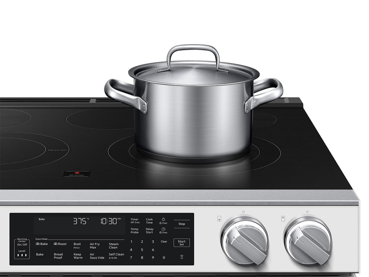 Bespoke Smart Slide-in Electric Range Pro Style Elite Design Illuminated Knobs Air Fry Max