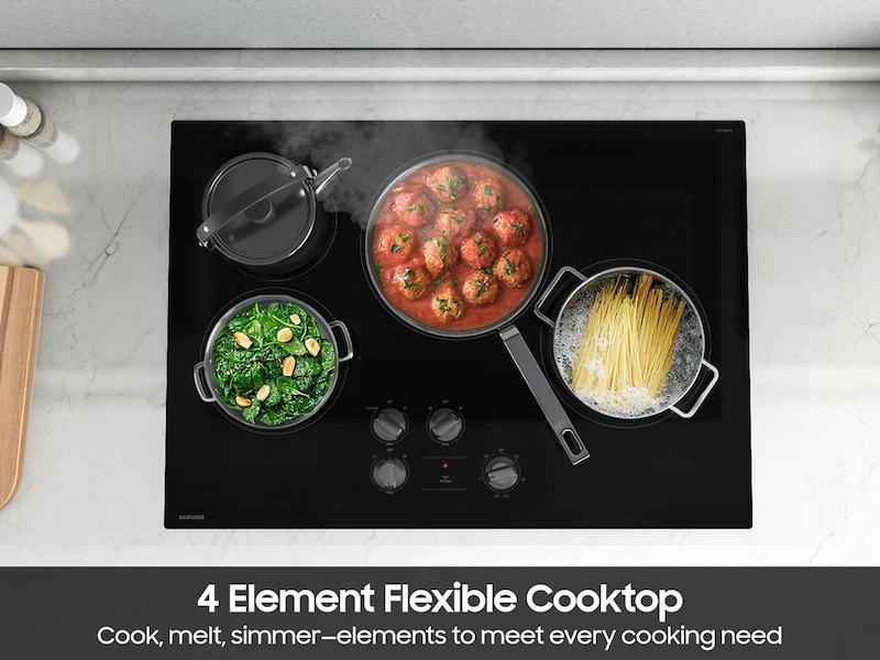 30" Electric ENERGY STAR® Certified Cooktop with 4 Elements in Black