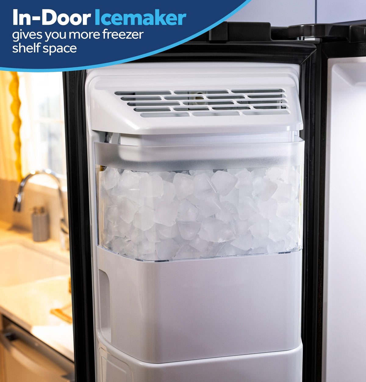 GE® 23.6 Cu. Ft. Counter-Depth Side-By-Side Refrigerator with Extra Tall Dispenser and In-Door Icemaker