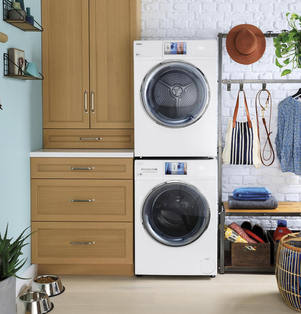 Haier ENERGY STAR® 4.3 cu.ft. Capacity Smart 24" Frontload Electric Dryer with Stainless Steel Basket