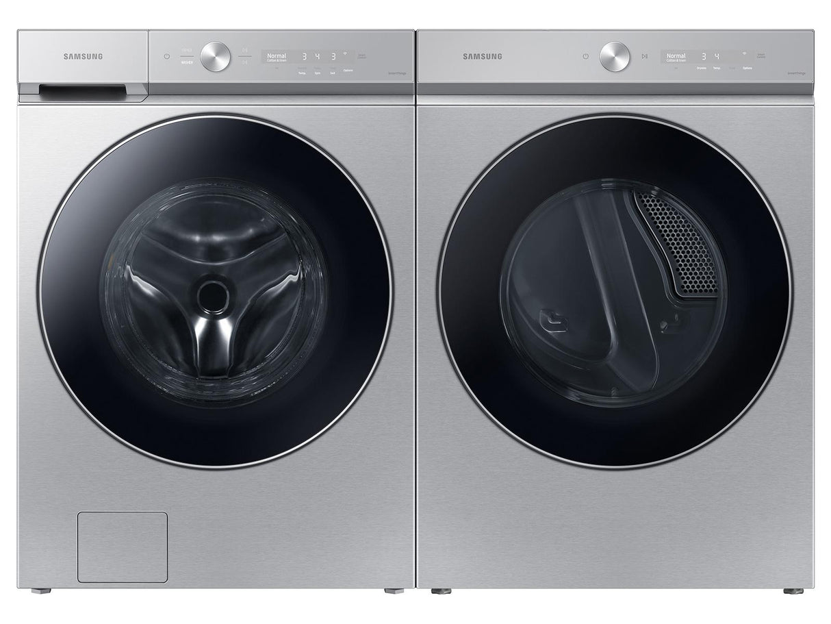 Bespoke 5.3 cu. ft. Ultra Capacity Front Load Washer with AI OptiWash™ and Auto Dispense in Silver Steel