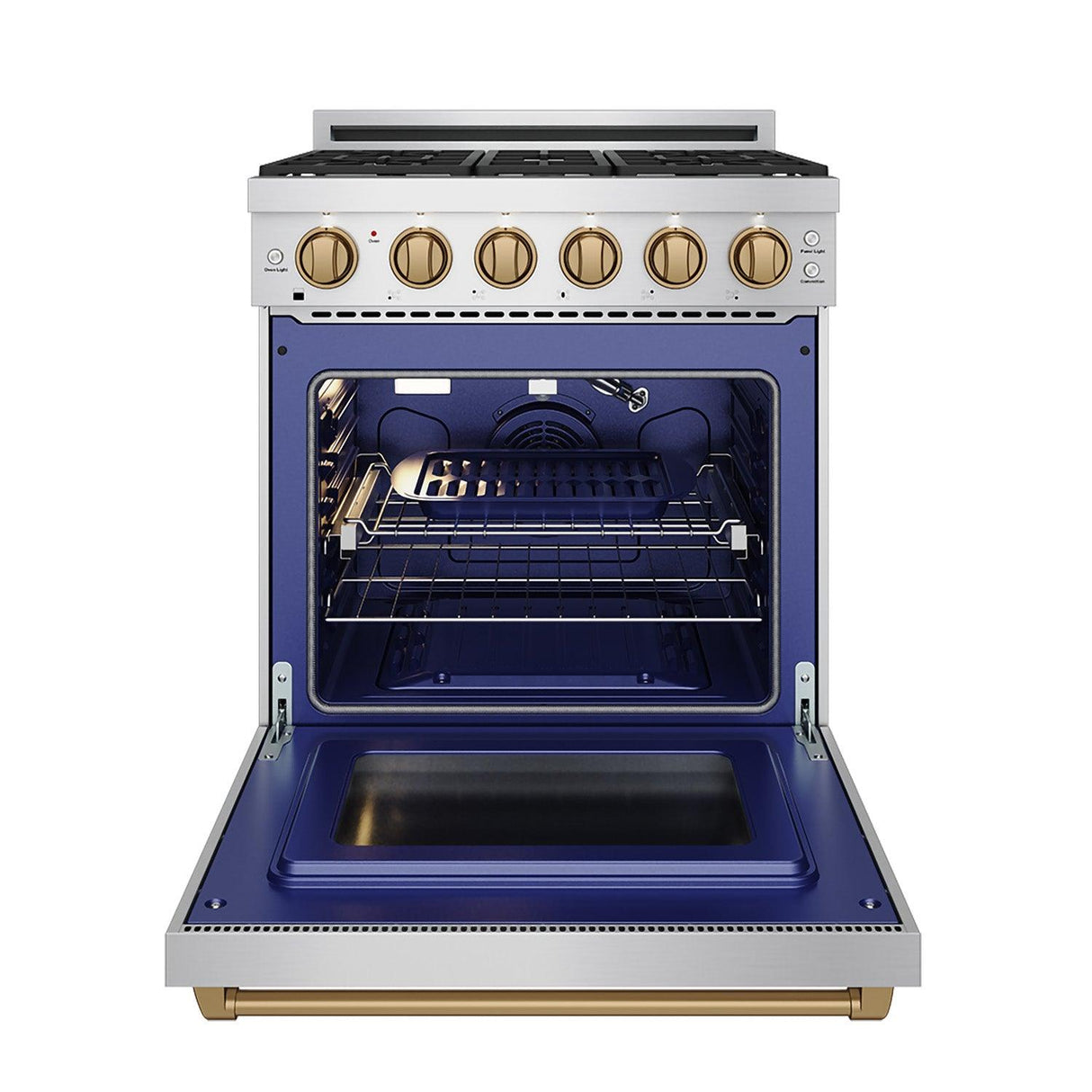 30 Inch Professional Gas With Precision Knob Control In Stainless Steel/bronze