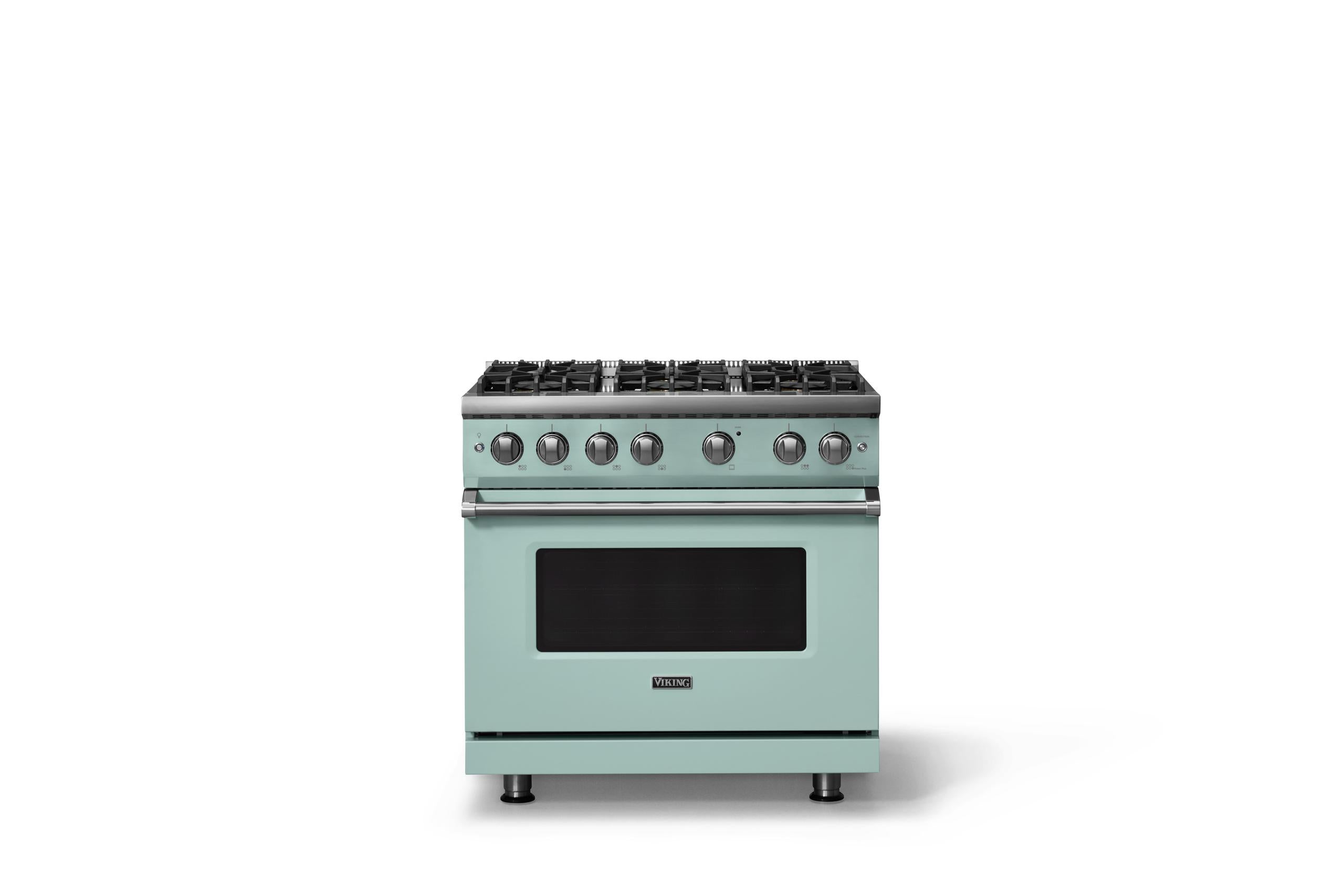 36"W. Sealed Burner Gas Range (Burner: 6b, Finish: Splash, Trim: Polished Chrome, Fuel: Natural Gas)