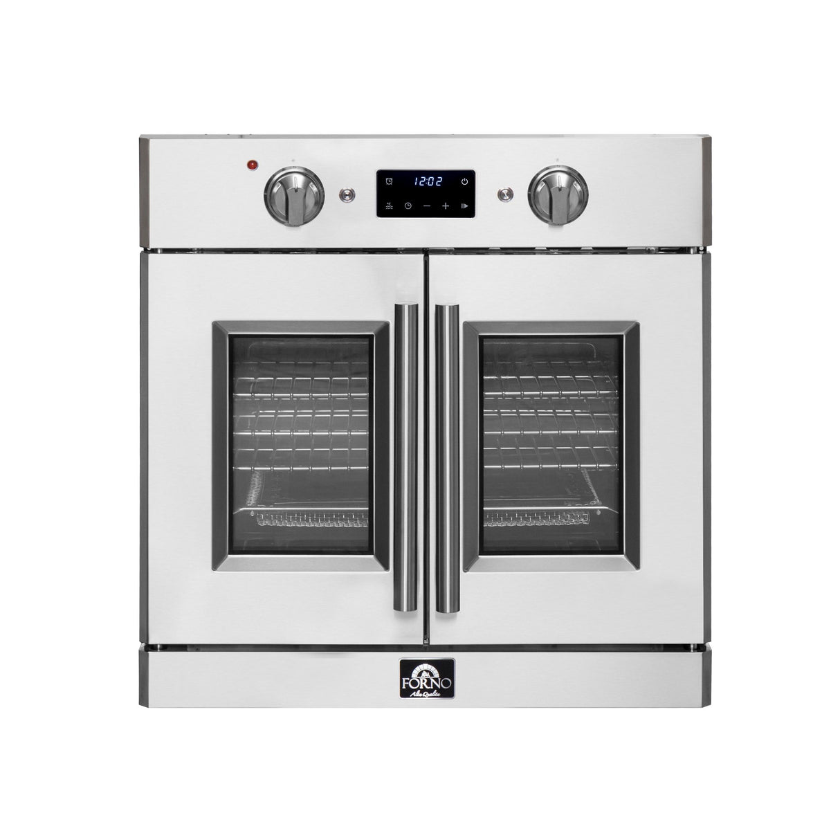 Forno Gallico 30-Inch Electric French Door Wall Oven, Stainless Steel, True Convection, Air Fry, Self-Cleaning