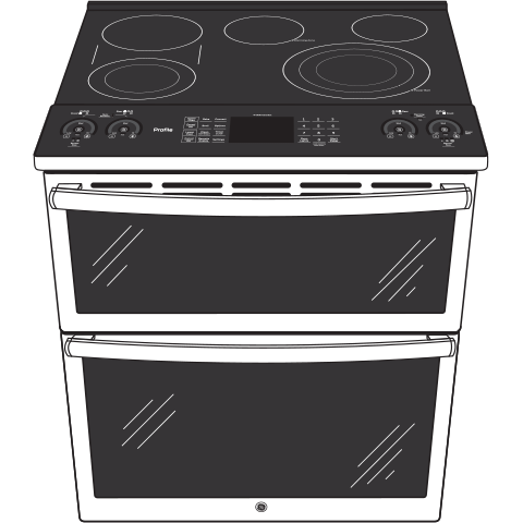 GE Profile™ 30" Smart Slide-In Electric Double Oven Convection Range
